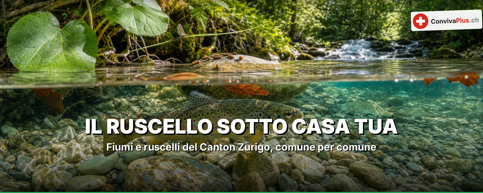 La Limmat a Zurigo con bagno fluviale e città vecchia nella luce della sera