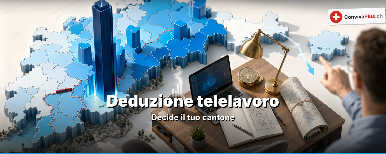 Deduzione telelavoro in Svizzera: quanto deduci nel TUO cantone?