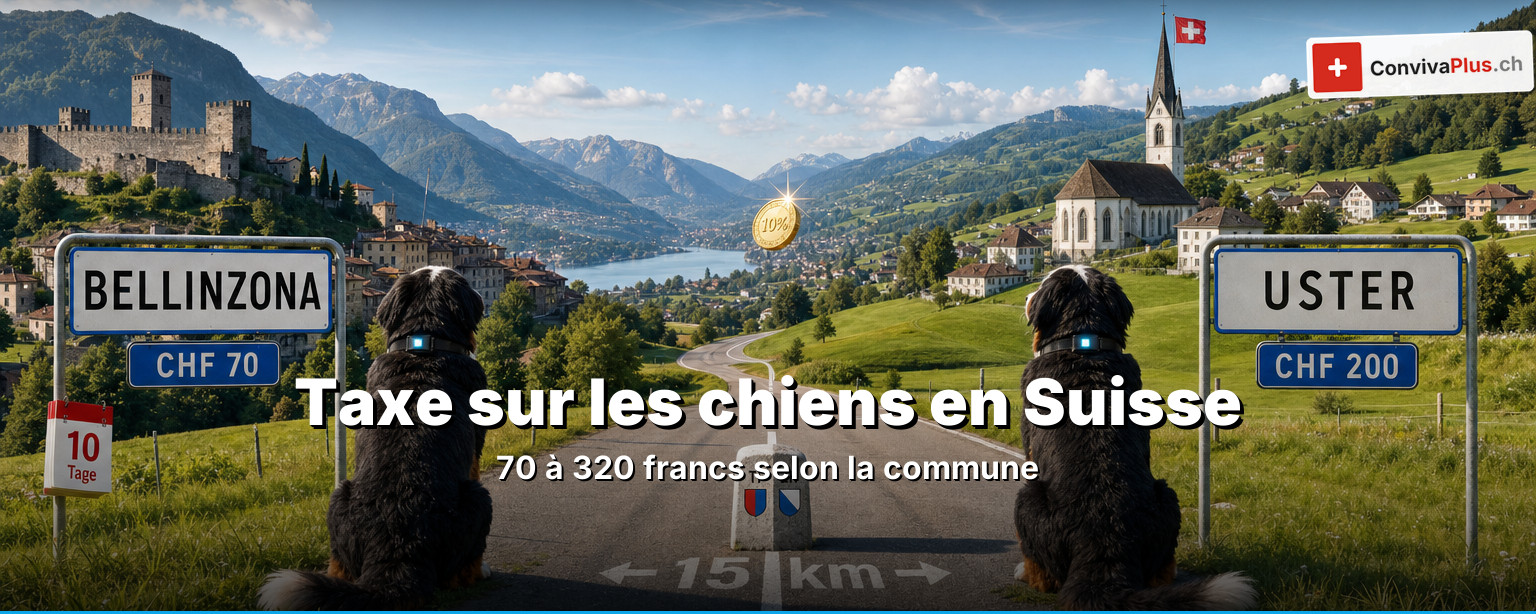 Taxe sur les chiens en Suisse : de 70 à 320 francs. C'est le domicile de votre chien qui décide