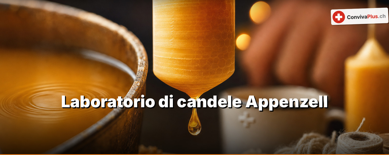 Candele a mano ad Appenzello: il calderone sta nel giardino di un monastero