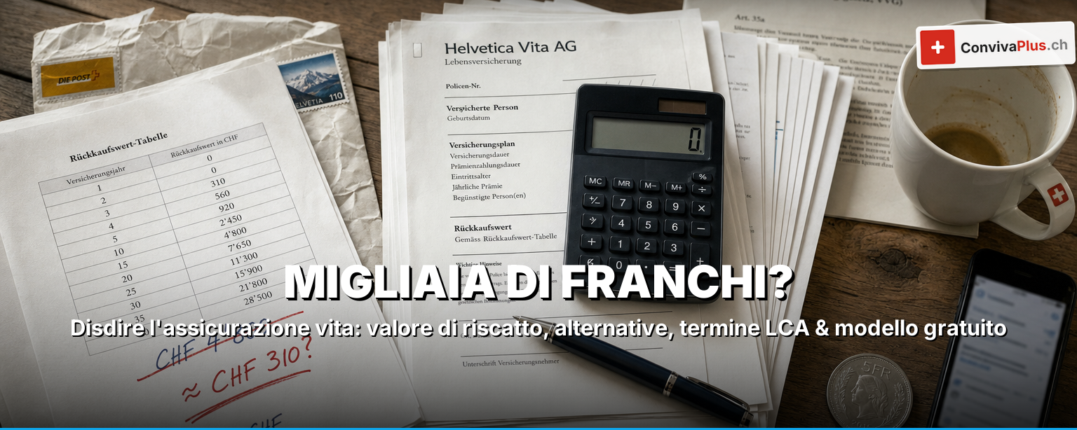 Disdire l'assicurazione vita 2026: valore di riscatto, modello & l'errore costoso che fanno quasi tutti