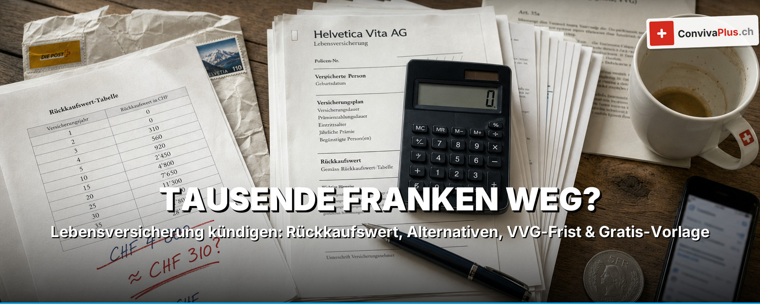 Lebensversicherung kündigen 2026: Rückkaufswert, Vorlage & Generator