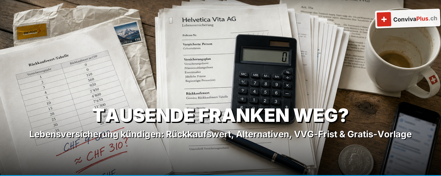 Lebensversicherung kündigen 2026: Rückkaufswert, Vorlage & Generator