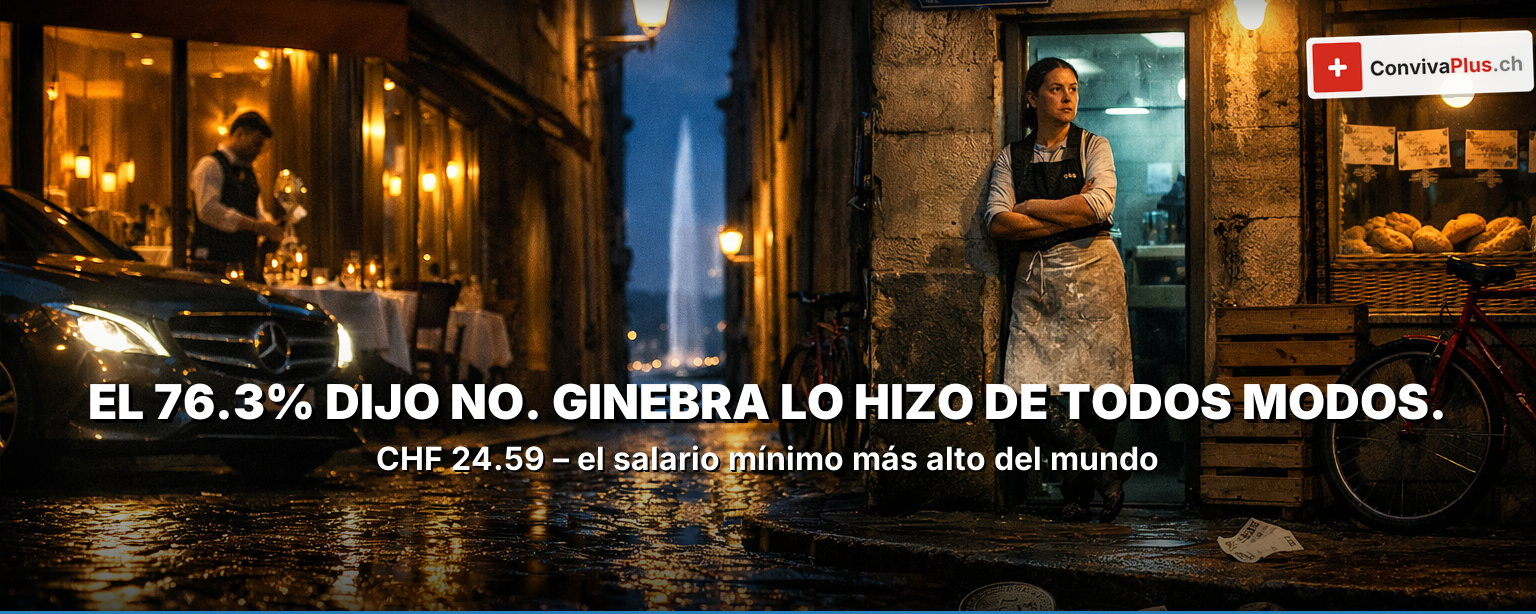 Salario mínimo Suiza 2026: ninguno nacional – pero 7 cantones avanzan