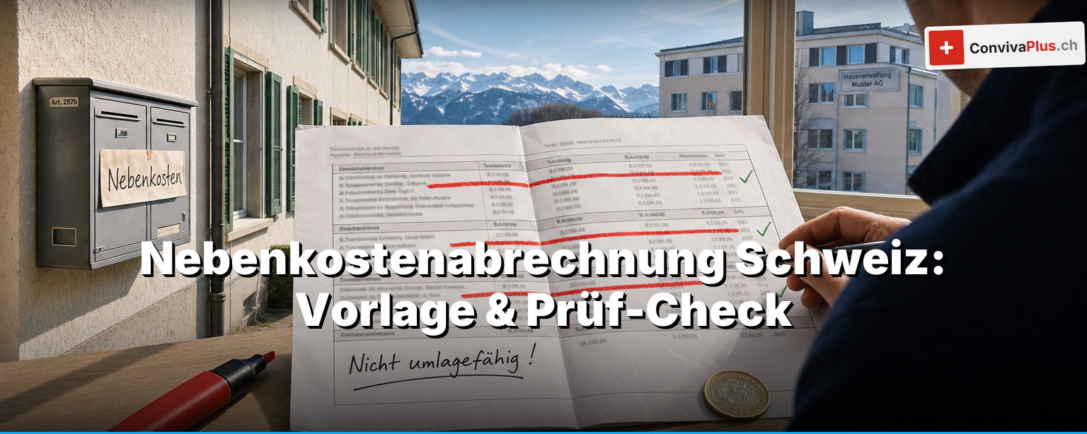 Nebenkostenabrechnung Schweiz: gratis Vorlage (Excel, Word & PDF) und die Positionen, die gar nicht auf deine Abrechnung dürfen