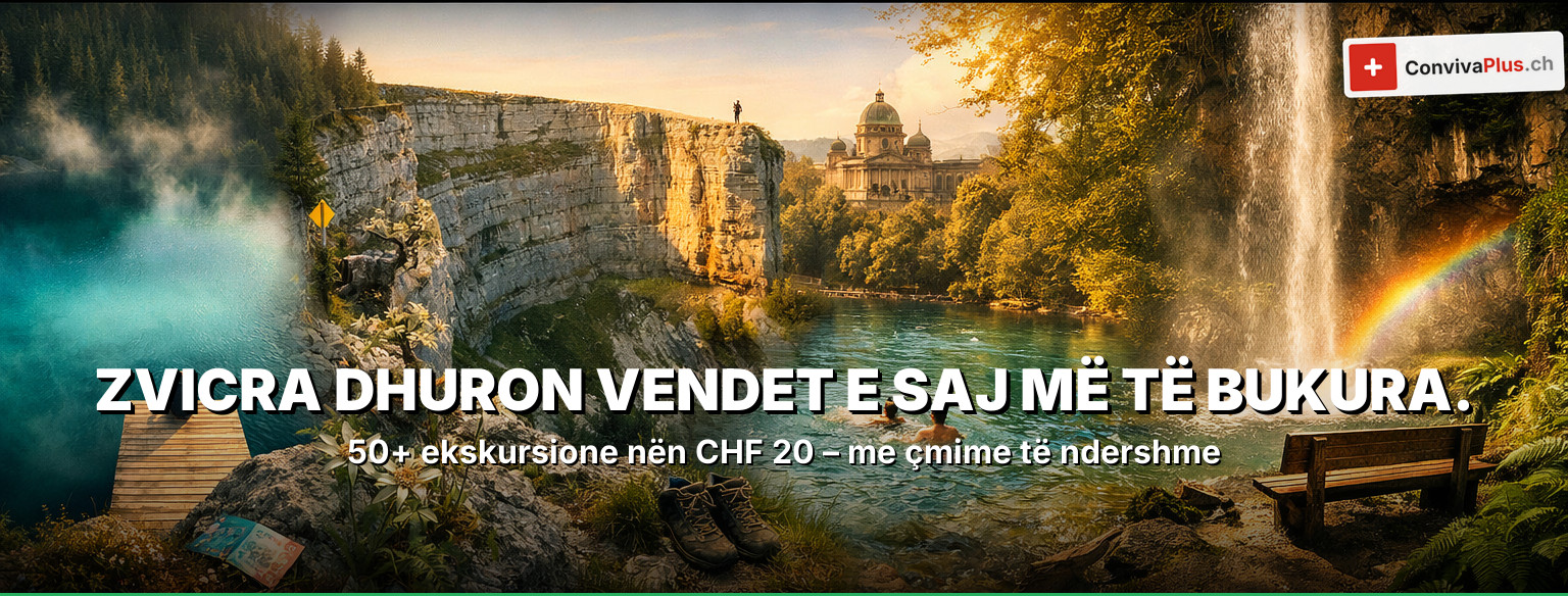 4 destinacione spektakolare në Zvicër nën 20 franga