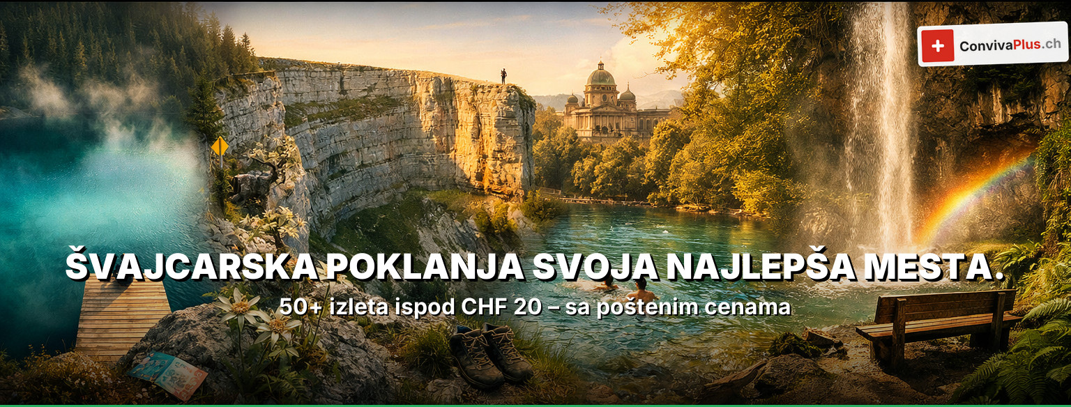 4 spektakularne destinacije u Švajcarskoj za manje od 20 franaka