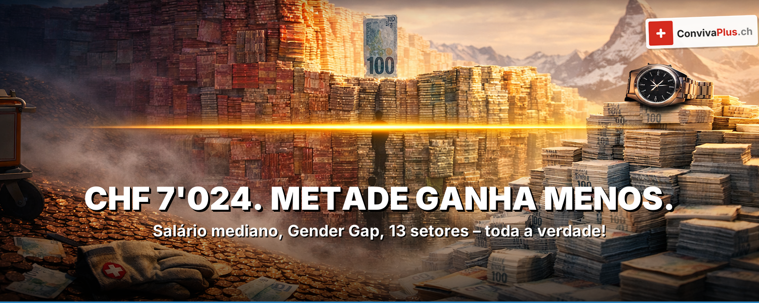 Salários suíços 2026: quanto ganha realmente a Suíça?