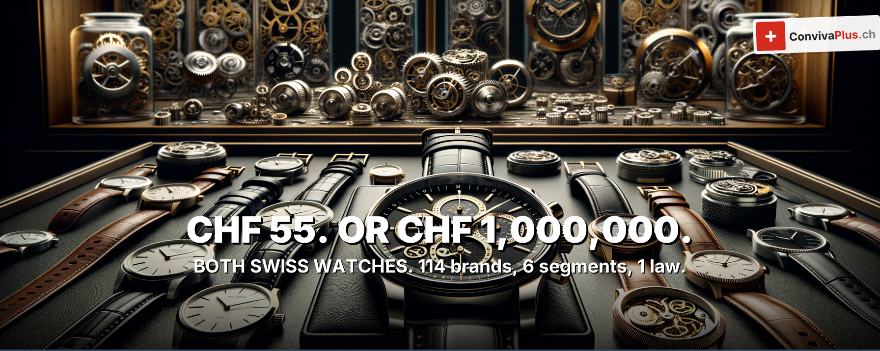 Swiss watch movement in macro shot with Côtes de Genève finish and view of the Vallée de Joux – 114 Swiss watch brands from Patek Philippe to Swatch