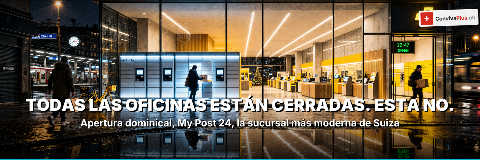 Sihlpost Zúrich modernizada: la oficina de correos más moderna de Suiza con My Post 24, abierta los domingos