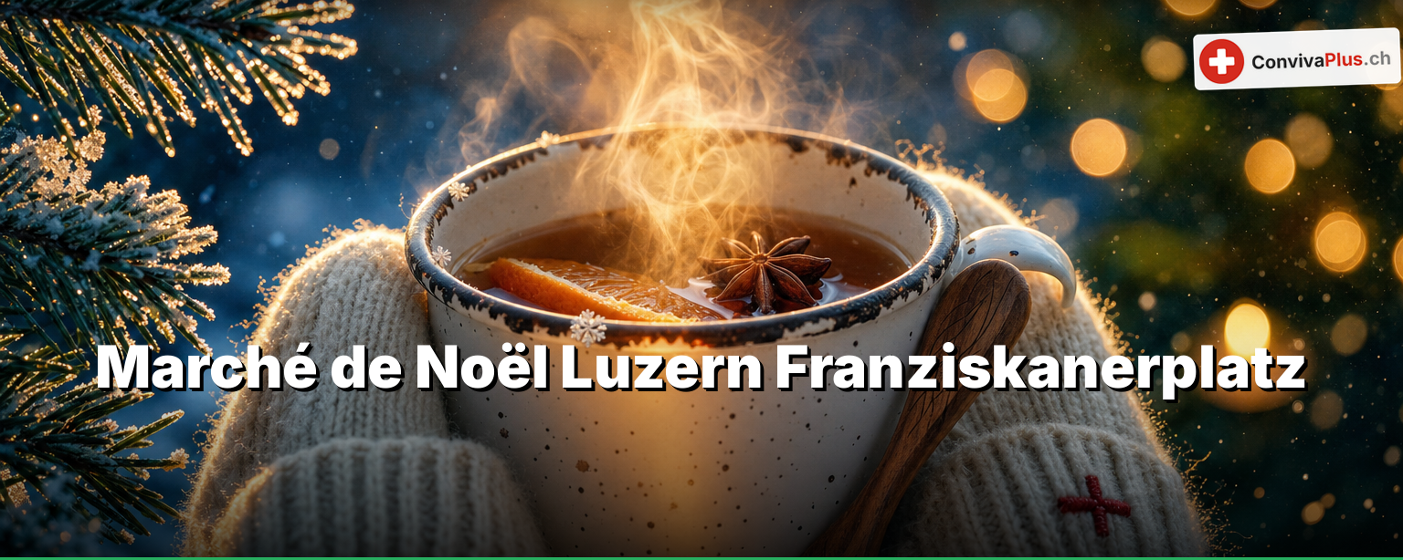 Marché de Noël de Lucerne, Franziskanerplatz : la fenêtre la plus courte des grandes villes
