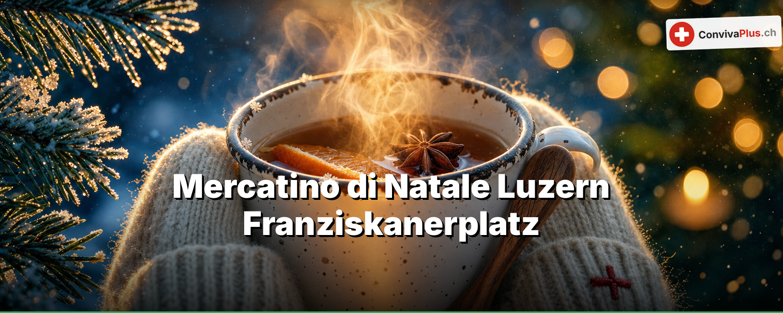 Mercatino di Natale di Lucerna, Franziskanerplatz: la finestra più breve delle grandi città