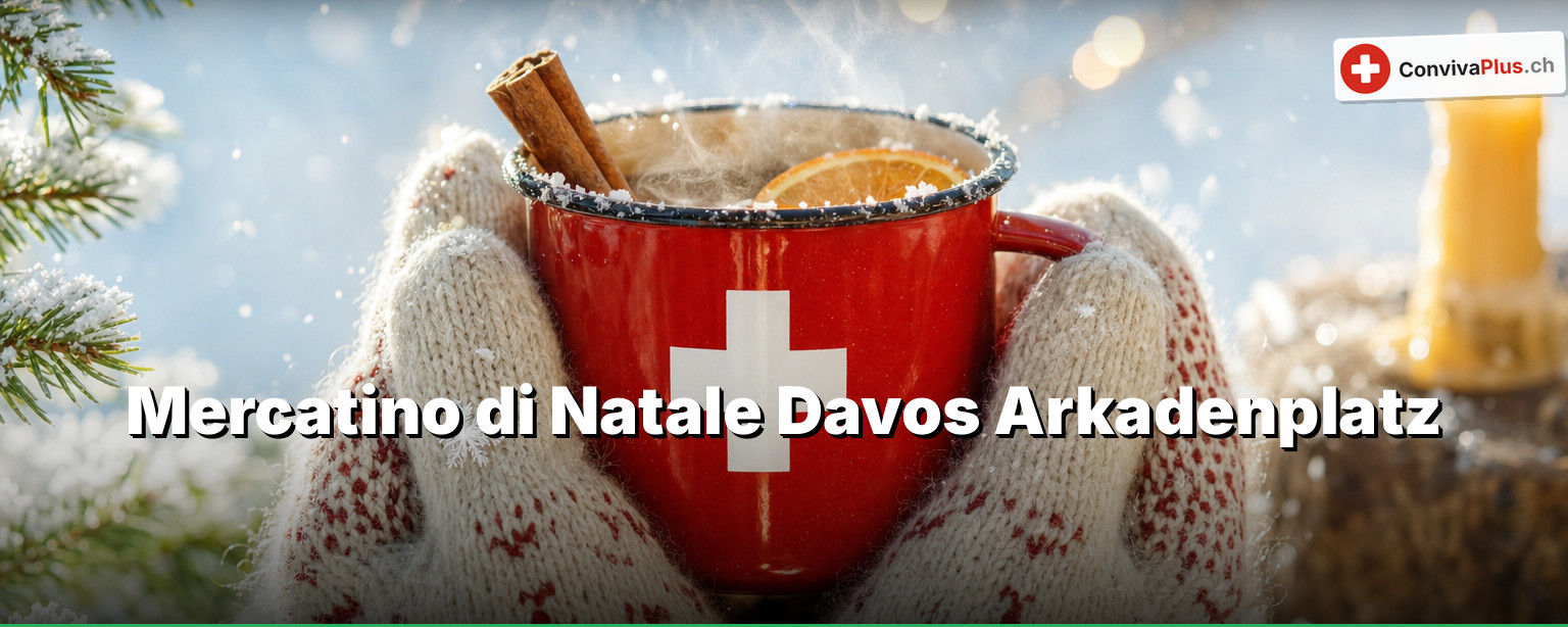 Mercatino di Natale di Davos: otto ore sull'Arkadenplatz, poi è finito