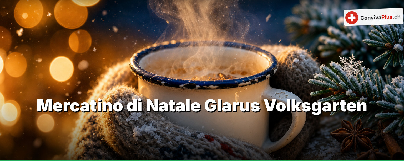 Mercatino di Natale di Glarona: il Güterschuppen è il motivo per cui qui la pioggia non ferma niente